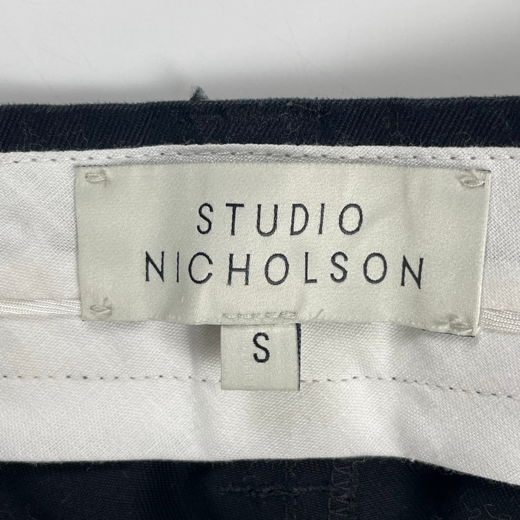 STUDIO NICHOLSON スタジオ ニコルソン / SORTE PEACHED COTTON TWILL VOLUME PLEAT PANTS ワイドパンツ 参考定価：43,000+tax SIZE:S