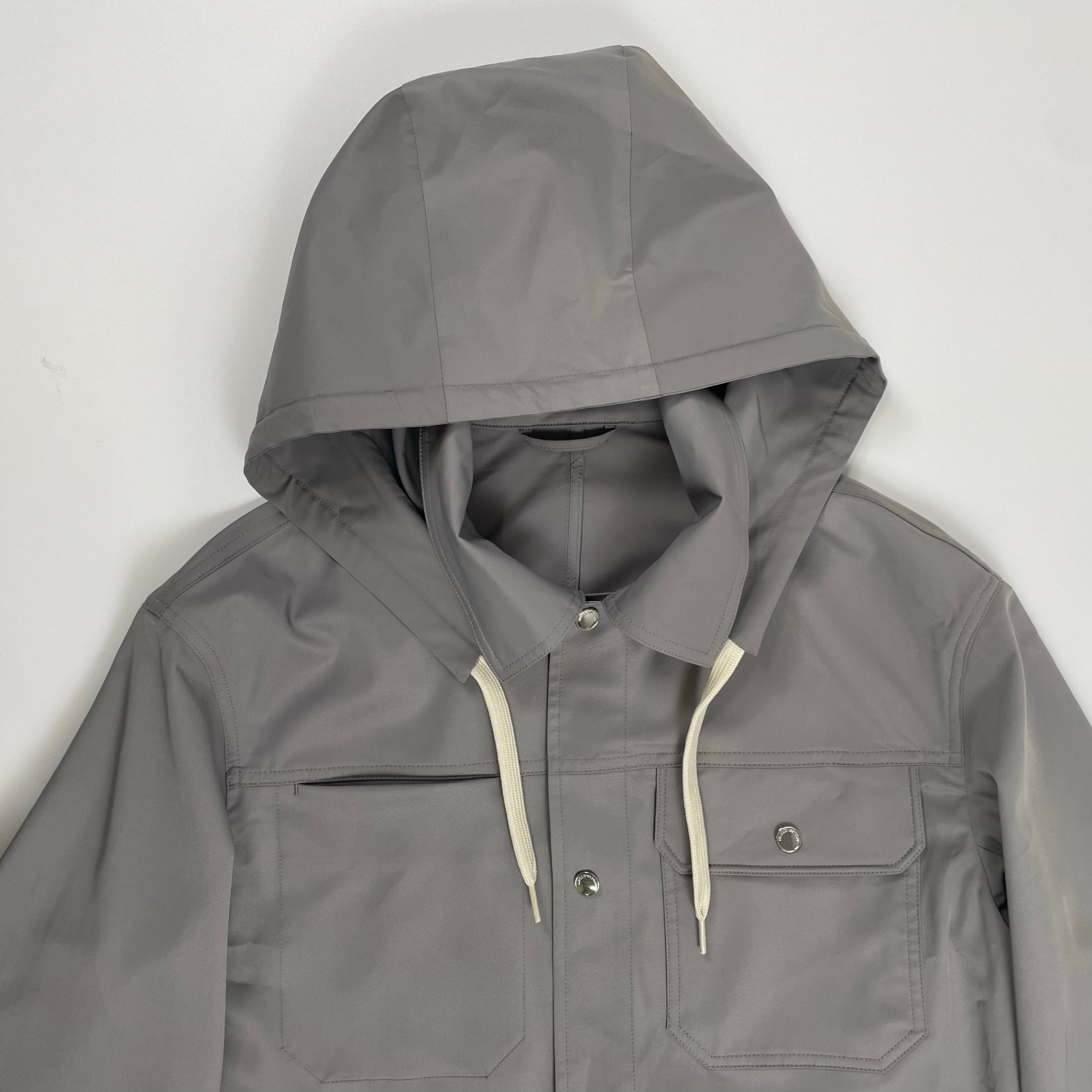 EMPORIO ARMANI エンポリオ アルマーニ / フード付シャツジャケット グレー SIZE:46