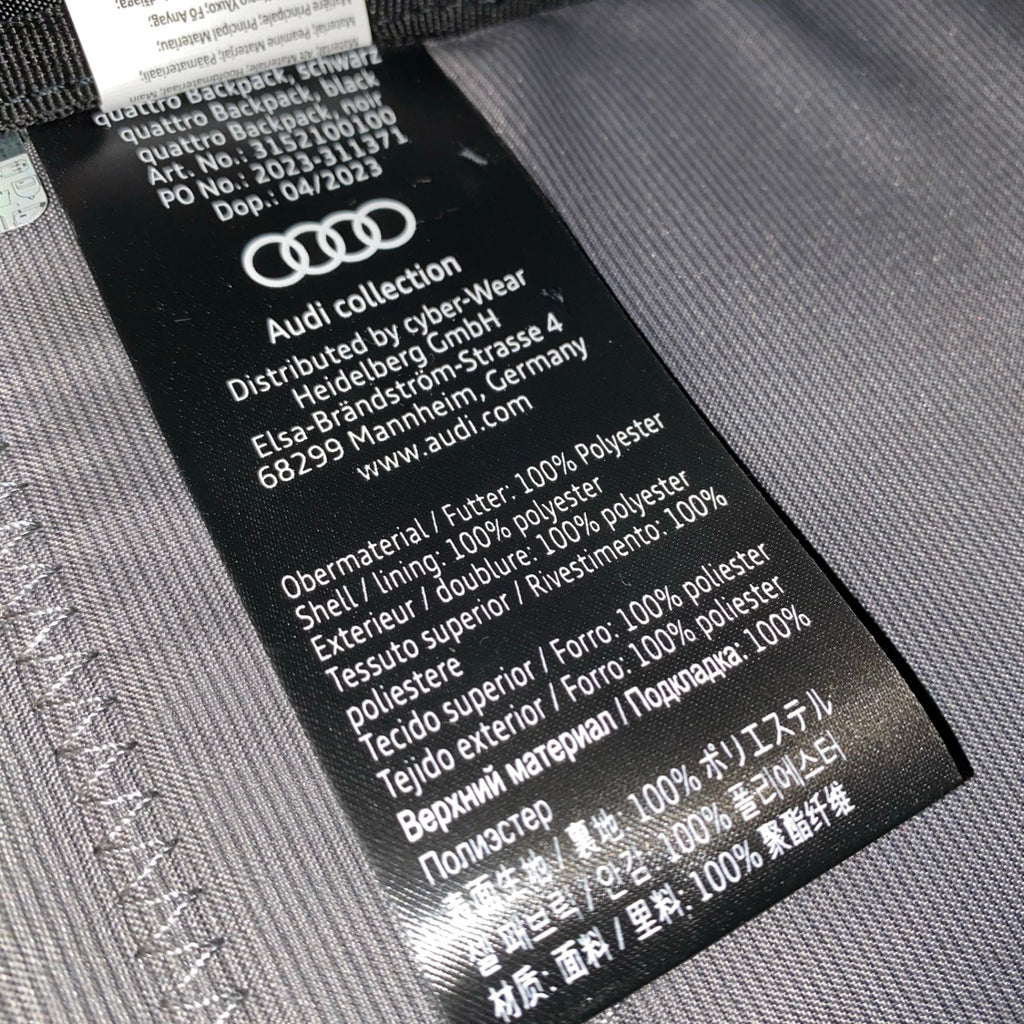 Audi アウディ EASTPAK イーストパック / quattro 多機能バックパック 未使用 参考定価：28,600+tax