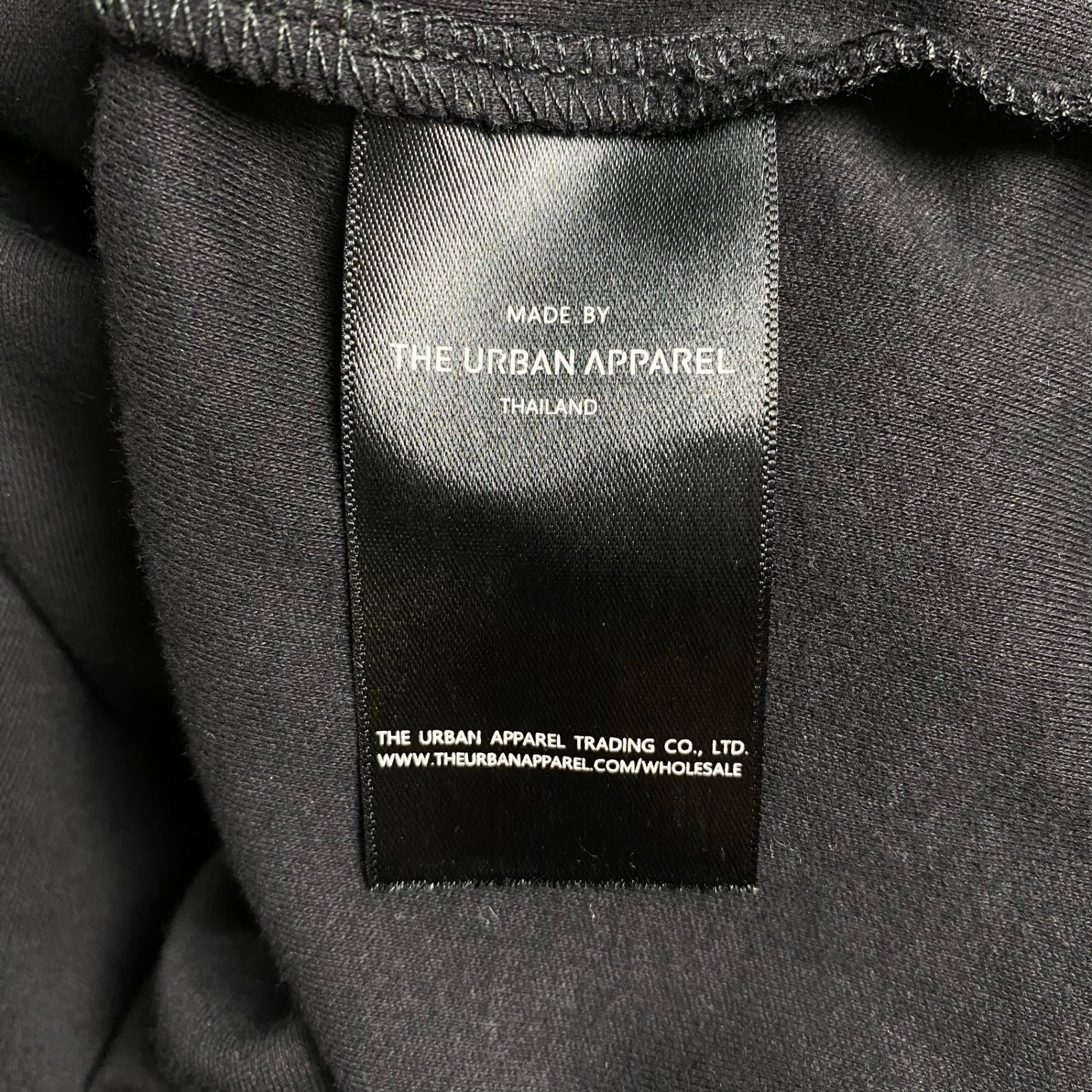 THE URBAN APPAREL / フーディTEE 半袖パーカー ブラック コットン100％