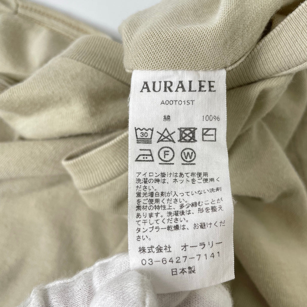 AURALEE / SEAMLESS CREW NECK TEE 参考定価：10,000程度 SIZE:3