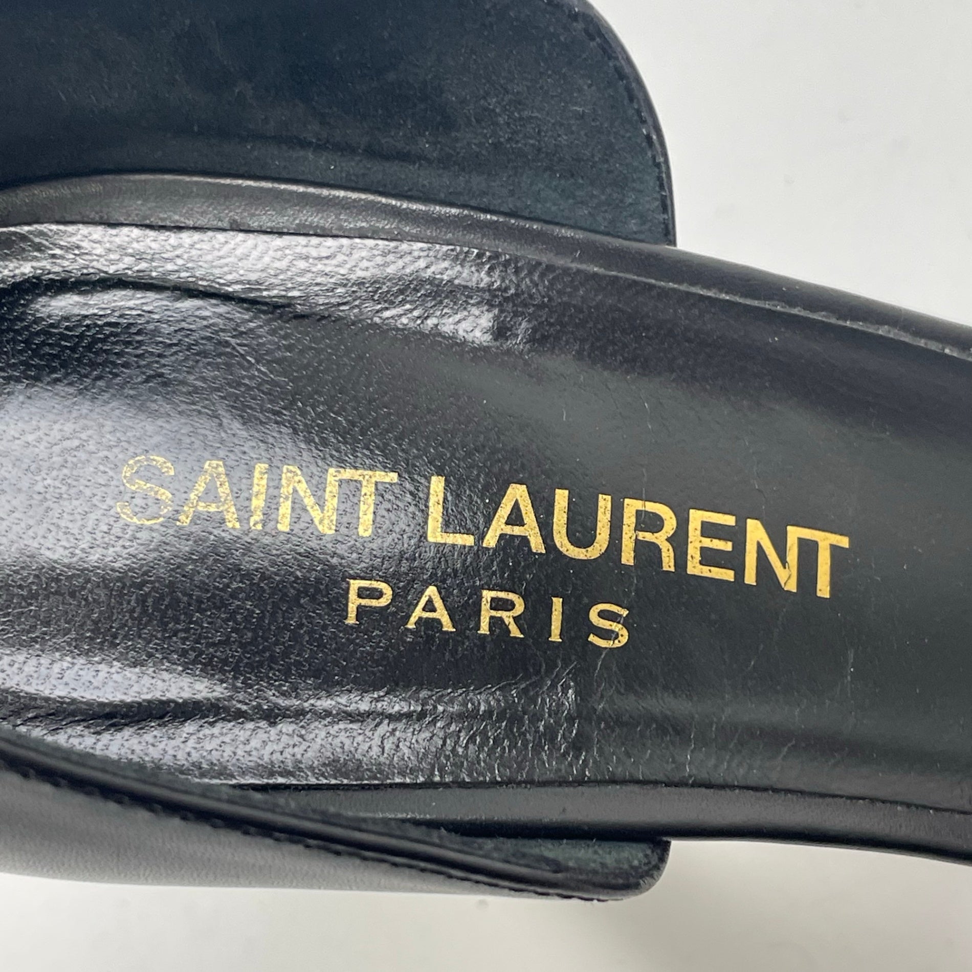 SAINT LAURENT PARIS サンローランパリ / レザーハイヒール ピンヒール 377305 ブラック SIZE:36