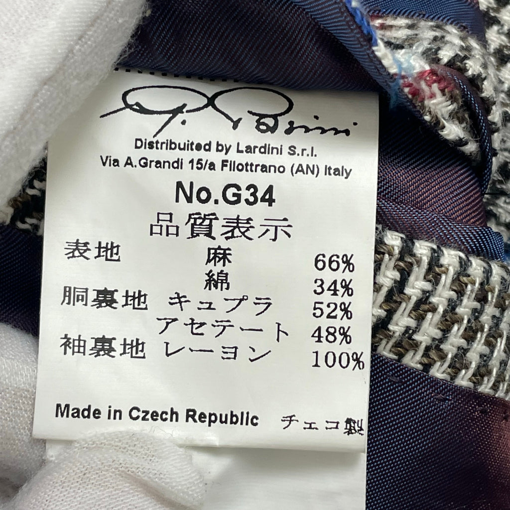 GABRIELE PASINI / コットンリネンジャケット 参考定価：140,000程度 SIZE:48