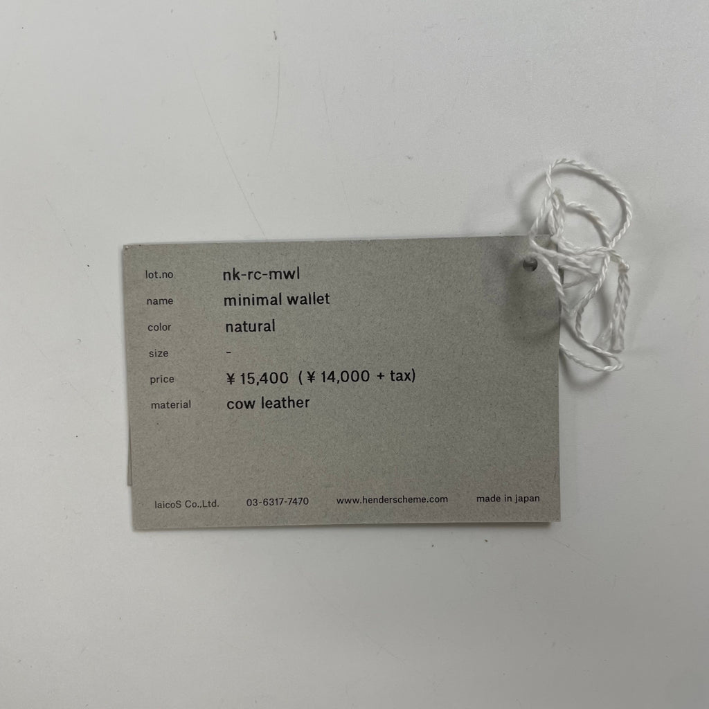 Hender Scheme / MINIMAL WALLET 参考定価：14,000+tax