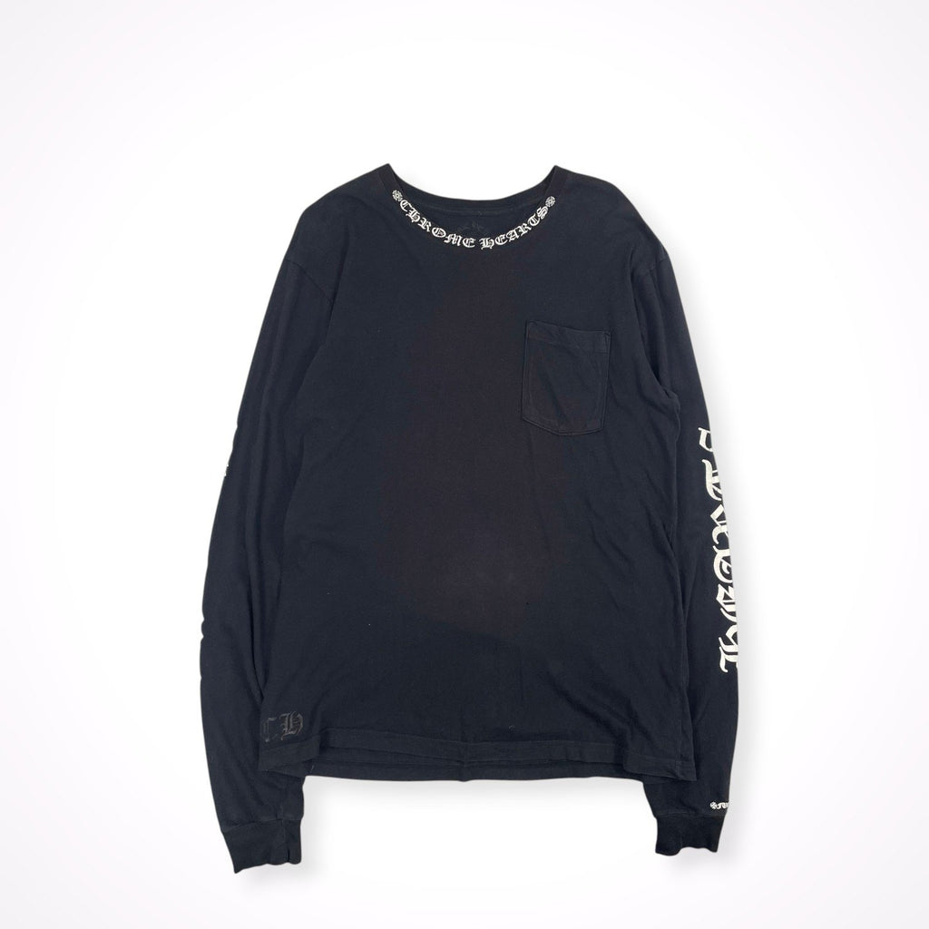 CHROME HEARTS / NECK LOGO ロングスリーブTシャツ 国内代理店付 SIZE:L