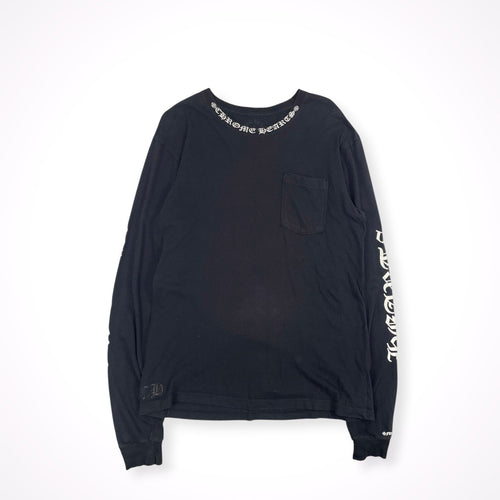 CHROME HEARTS / NECK LOGO ロングスリーブTシャツ 国内代理店付 SIZE:L