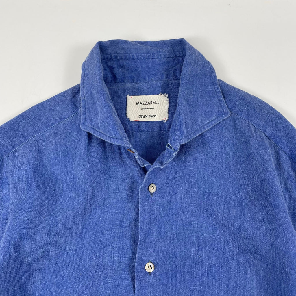 MAZZARELLI / リネンハンドフィニッシュシャツ 参考定価：40,000程度 SIZE:40