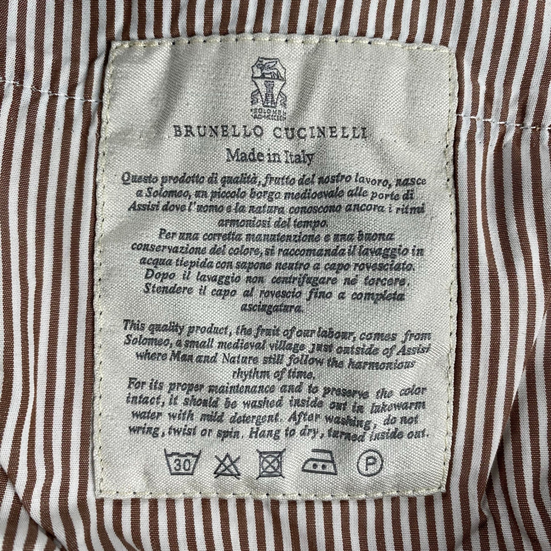 BRUNELLO CUCINELLI ブルネロ クチネリ / エンブレム刺繍 デニムパンツ LEISURE FIT  MADE IN ITALY 参考定価：130,000程度 SIZE:48(M程度)