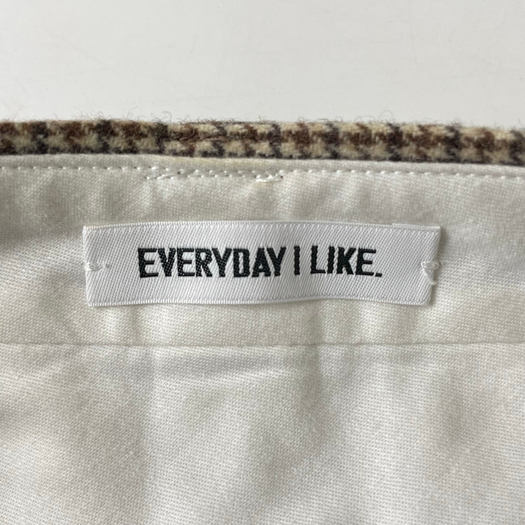 EVERYDAY I LIKE / Slim Flare ハウンドトゥースチェックスラックスパンツ 参考定価：29,000+tax