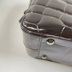 GIORGIO ARMANI / 90-00s ヴィンテージ クロコ型押しハンドバッグ 参考定価：400,000程度