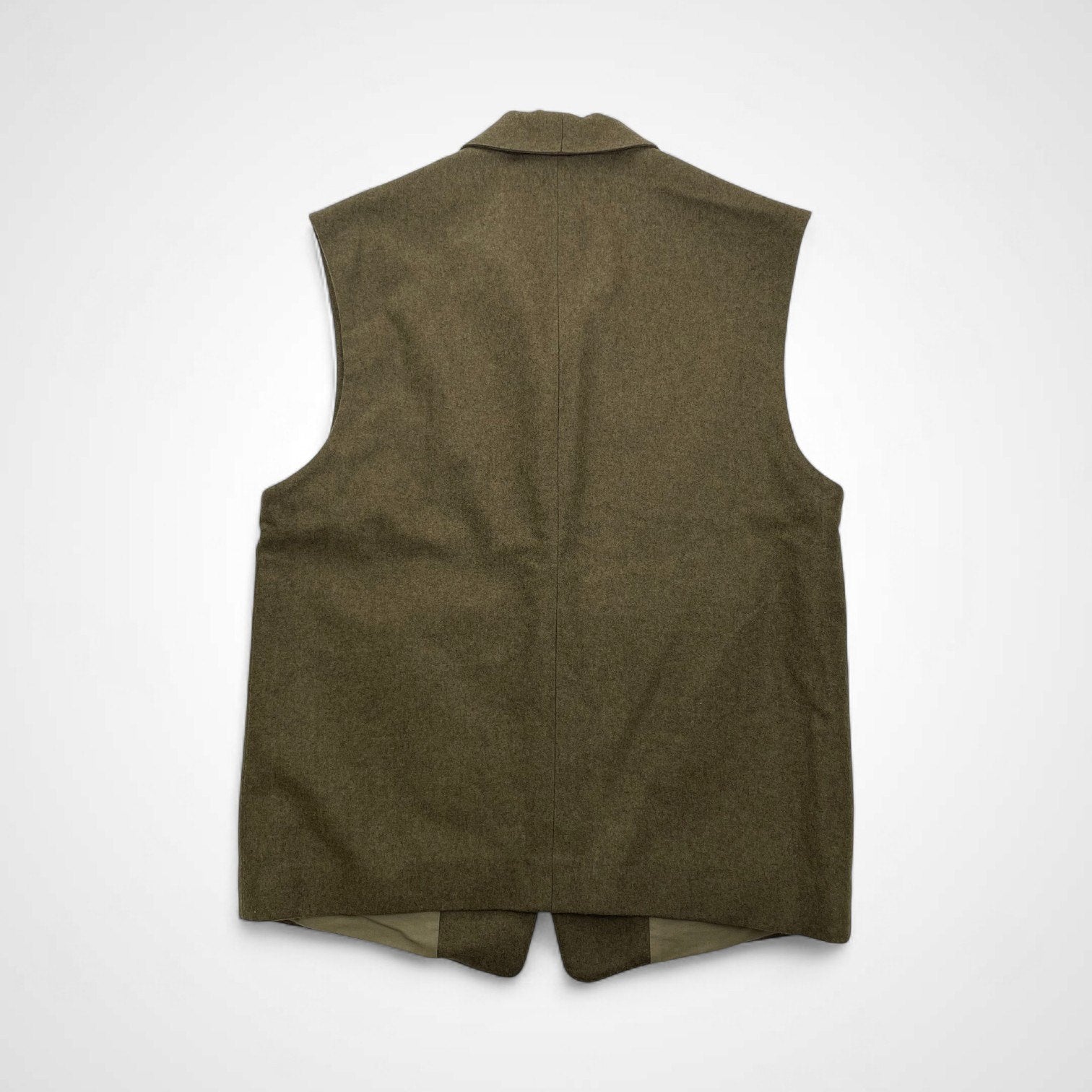 UMIT BENAN ウミットベナン / 強縮ウールサファリベスト カーキ イタリア製 参考定価：50,000程度 SIZE：46