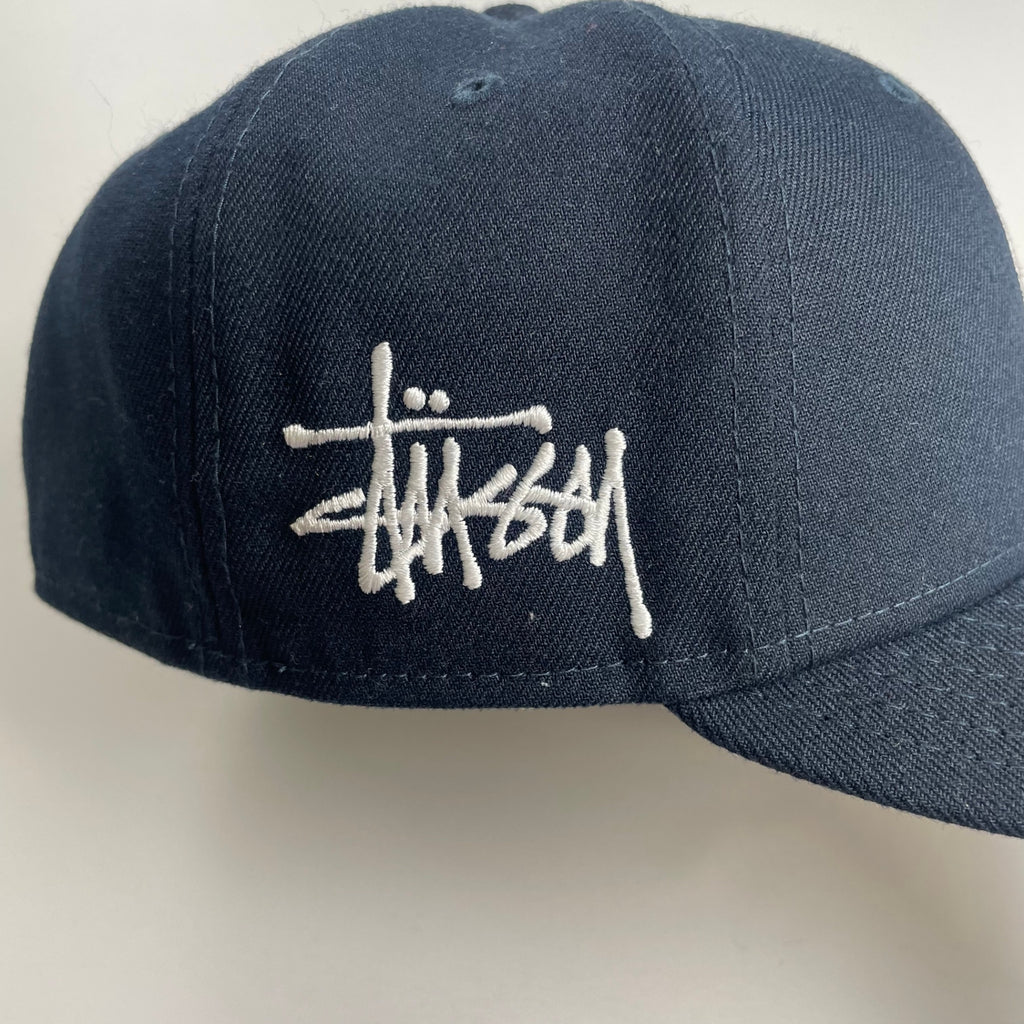 Stussy × Newera ステューシー ニューエラ / Sロゴ Wネーム キャップ レッド×ネイビー 極美品