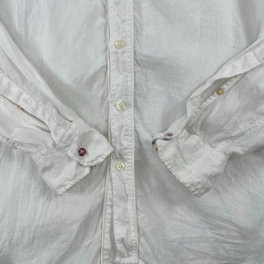 R95TH / マチ付リネンシャツ 参考定価：17,000程度 SIZE:S