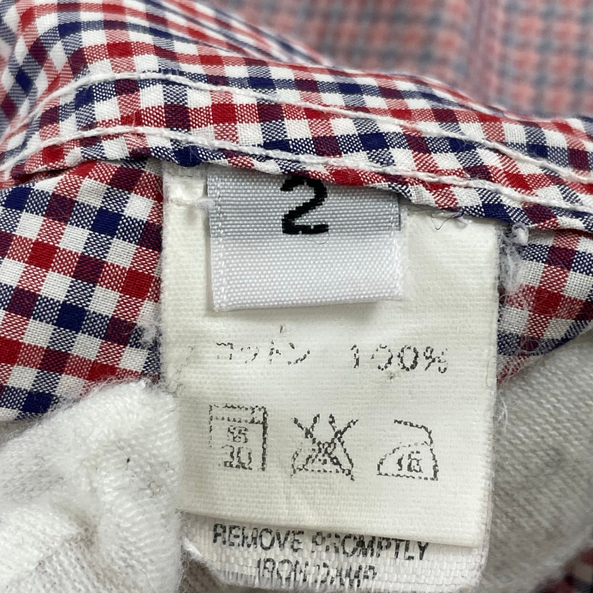 THOM BROWNE × 10 CORSO COMO COMME des GARCONS / コラボ チェック柄ボタンダウンシャツ SIZE:2