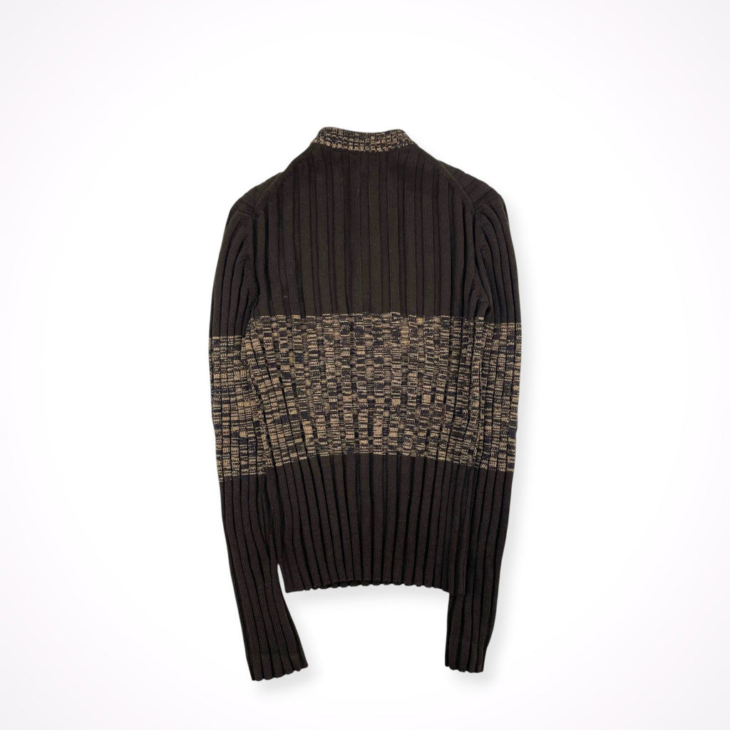 DOLCE&GABBANA / ヴァージンウール ヘンリーネックリブニット  SIZE:50