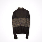 DOLCE&GABBANA / ヴァージンウール ヘンリーネックリブニット  SIZE:50