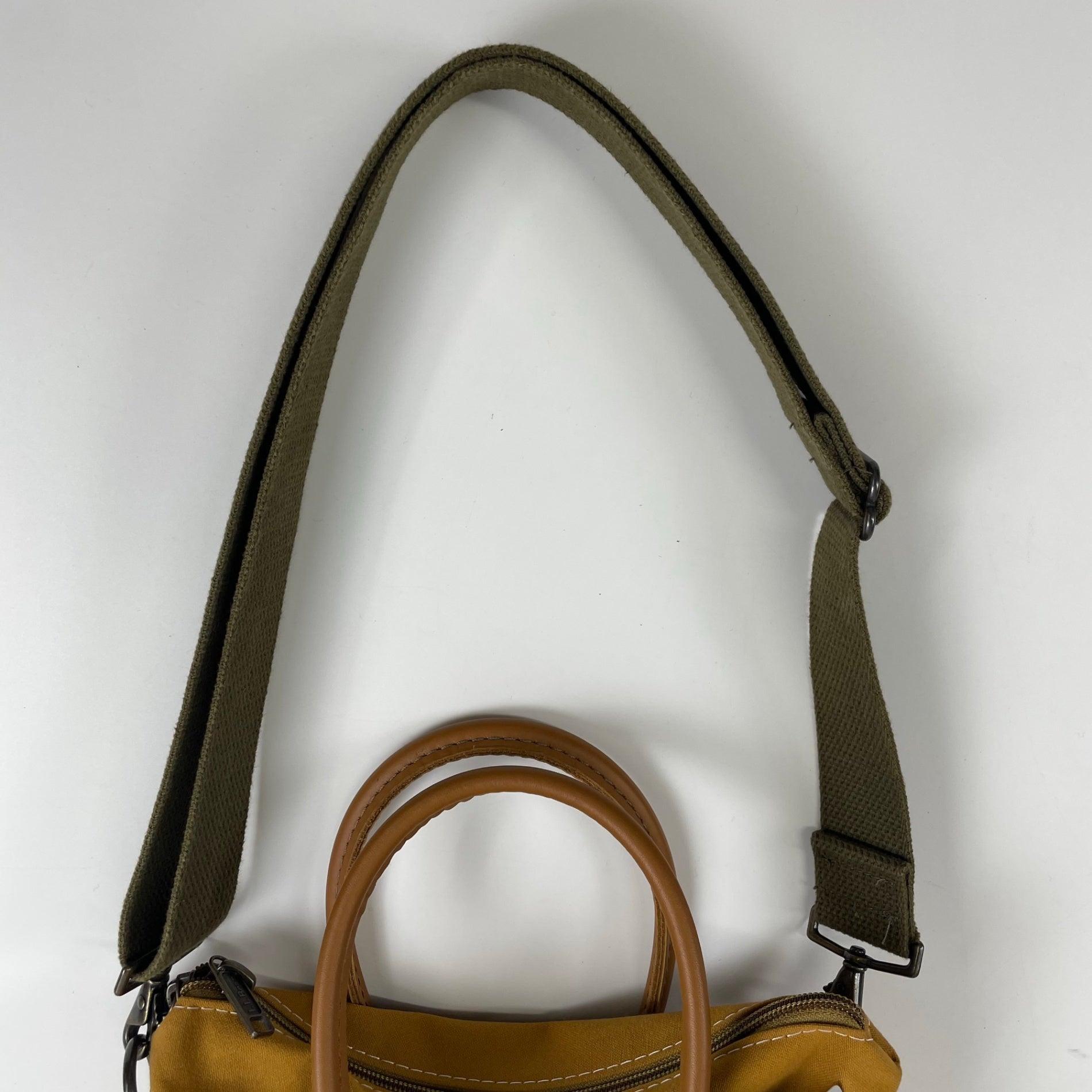 L.L. BEAN × BEAMS BOY / 別注 Deep Bottom Leather Handle Zip Tote Mini 参考定価：24,000+tax