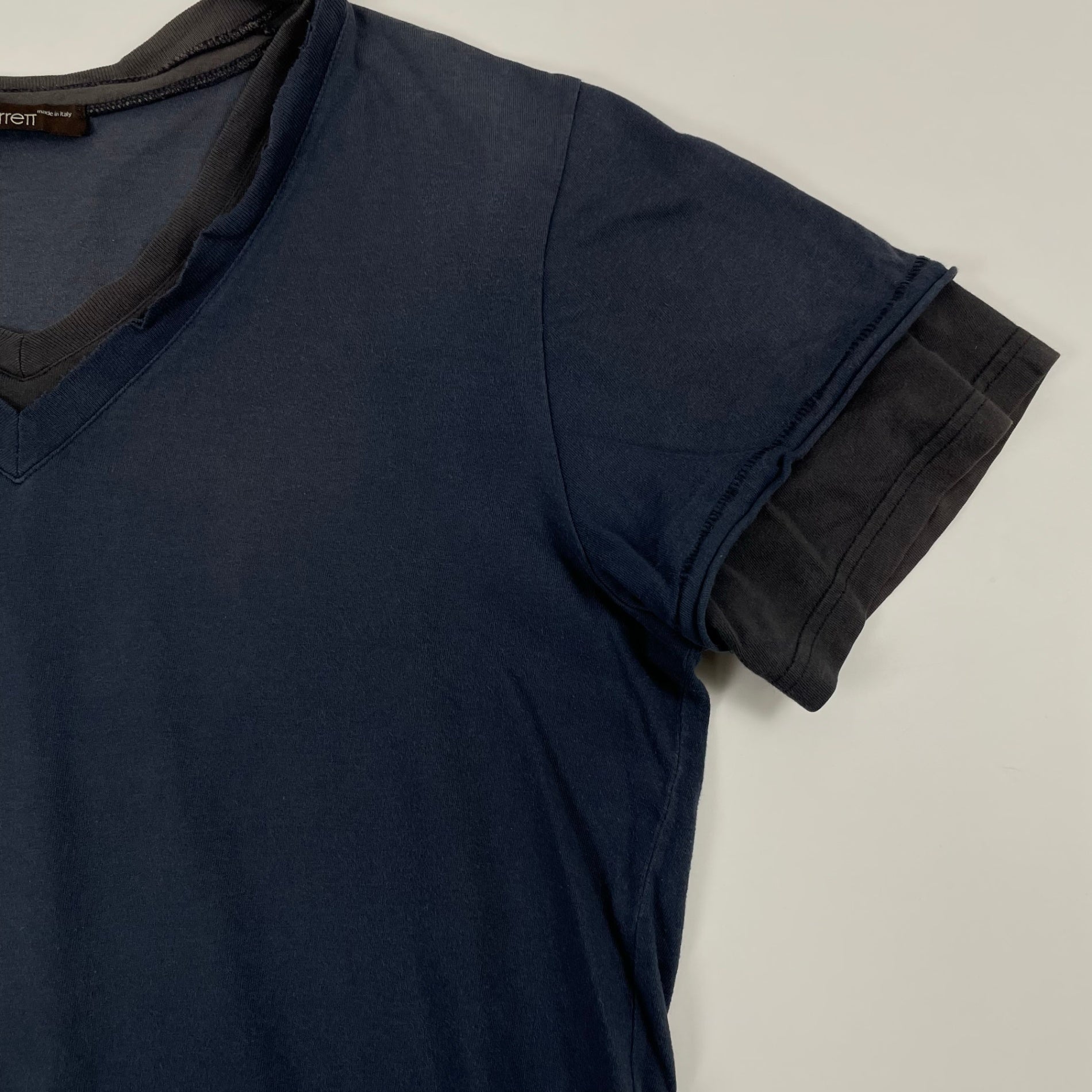 Neil Barrett / VネックレイヤードTシャツ SIZE:S