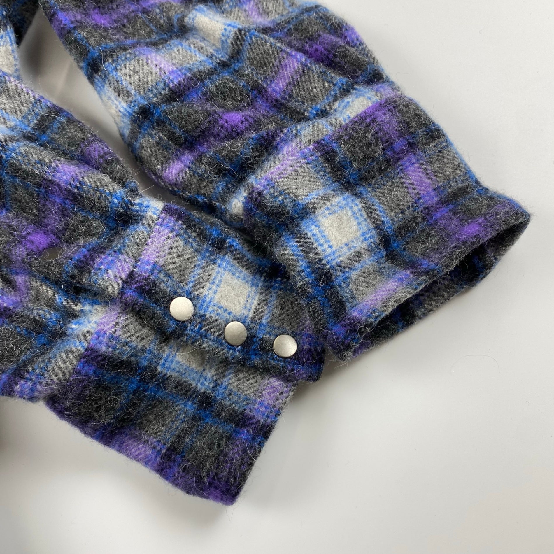 【タグ付】BEAMS PLUS ビームスプラス / Western Shirt Wool/Alpaca Plaid Shaggy ウエスタン フランネル チェックシャツ SIZE:M