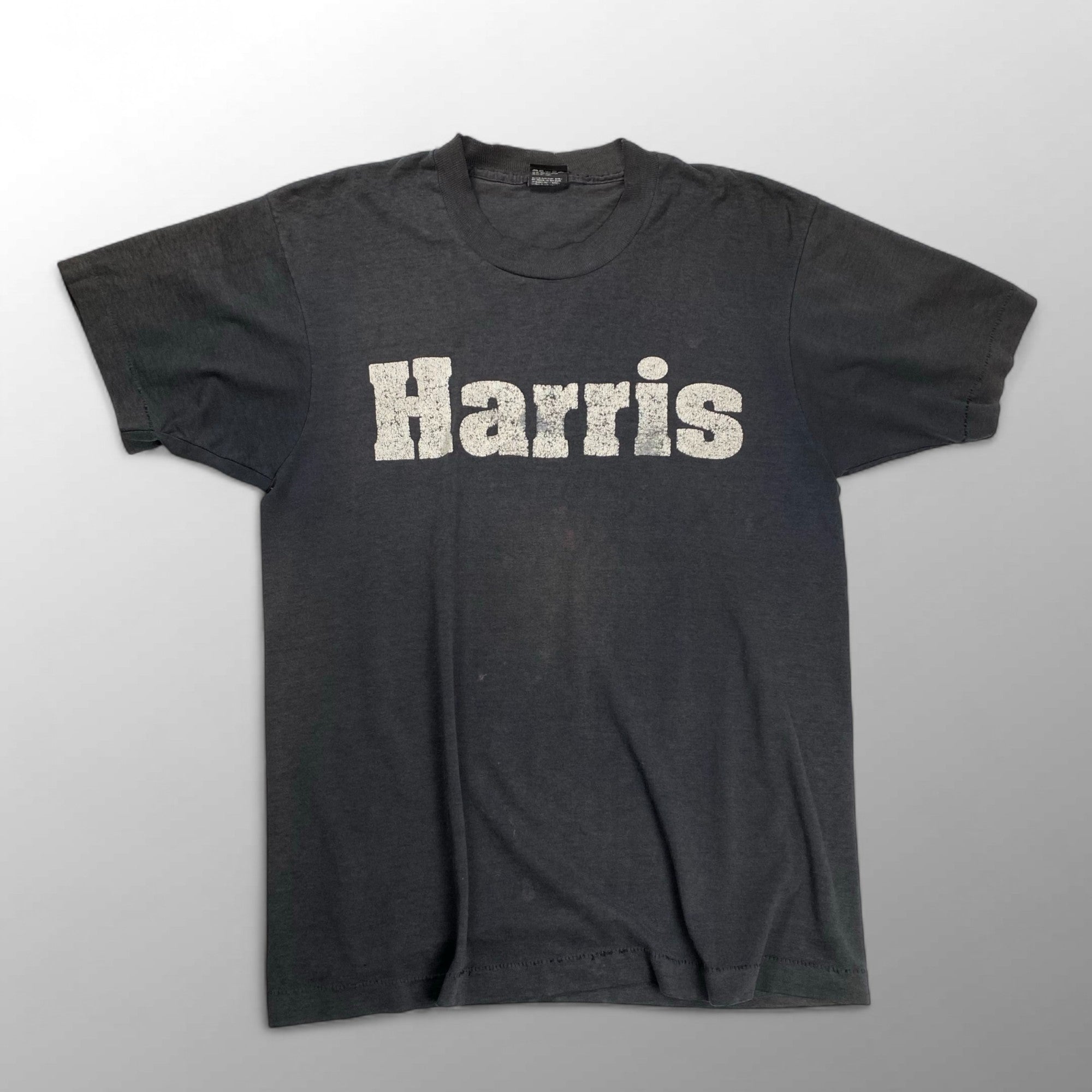 90s SCREEN STARS スクリーンスターズ / Harris TEE ヴィンテージTシャツ フェード ブラック 襤褸 USA製 SIZE：L
