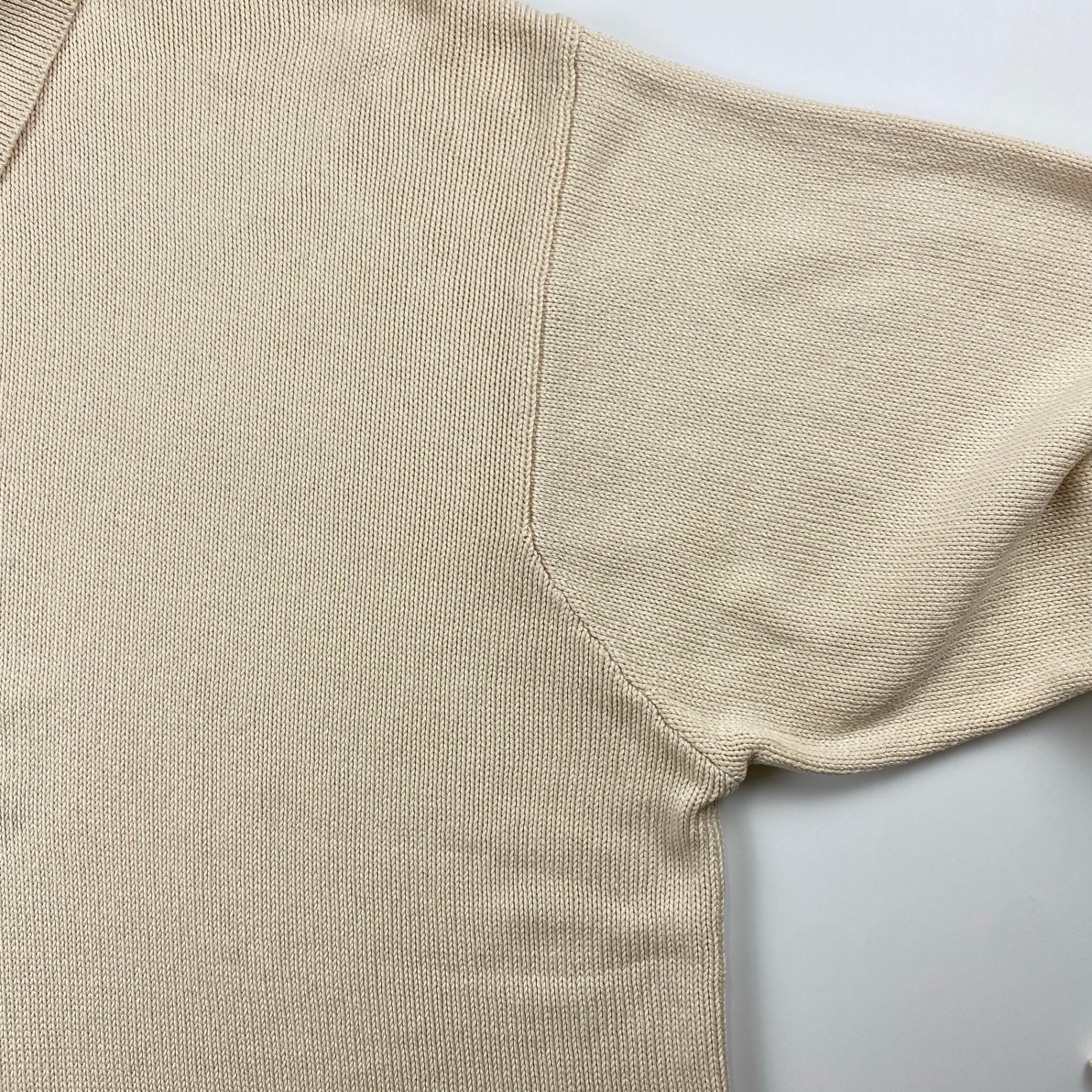 【超希少】 90s Polo by Ralph Lauren ポロ ラルフローレン / シルク100％ ワイド・ショート ニット ポロシャツ SIZE：XL