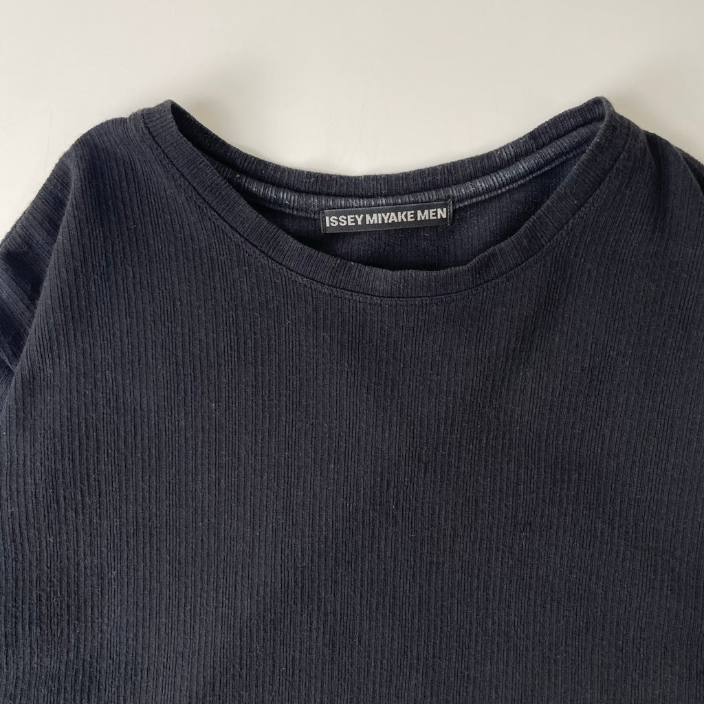 ISSEY MIYAKE MEN / 凹凸タイトリブTEE ブラック SIZE:1