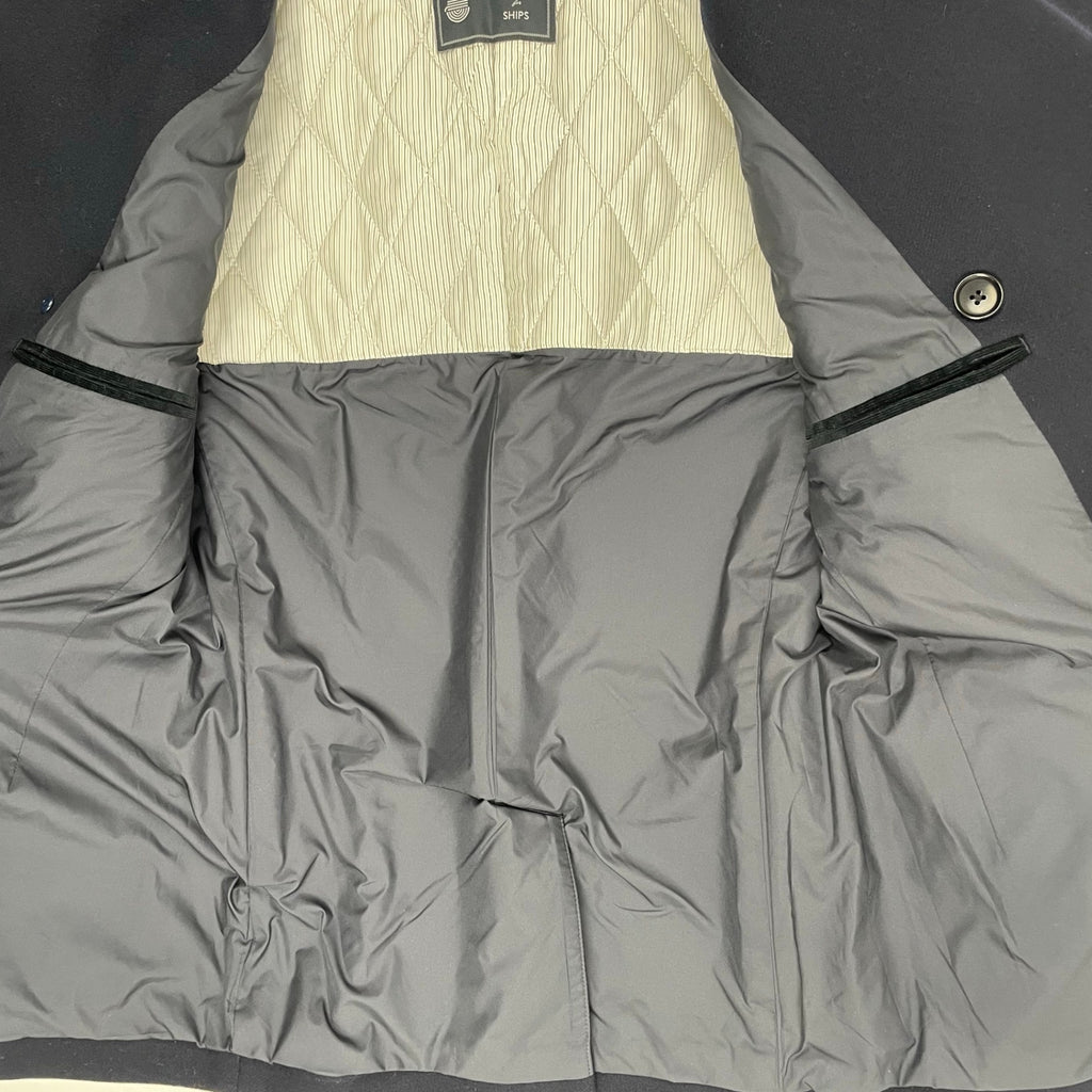 SHIPS シップス / SUPER140's Pコート ネイビー 参考定価：40,000程度 SIZE:S