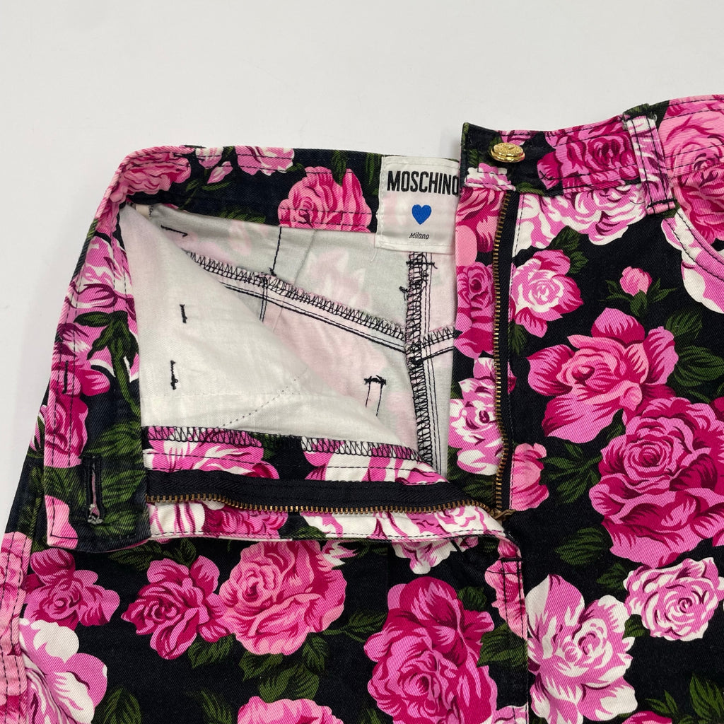 MOSCHINO モスキーノ / フラワーデニムスカート SIZE：9