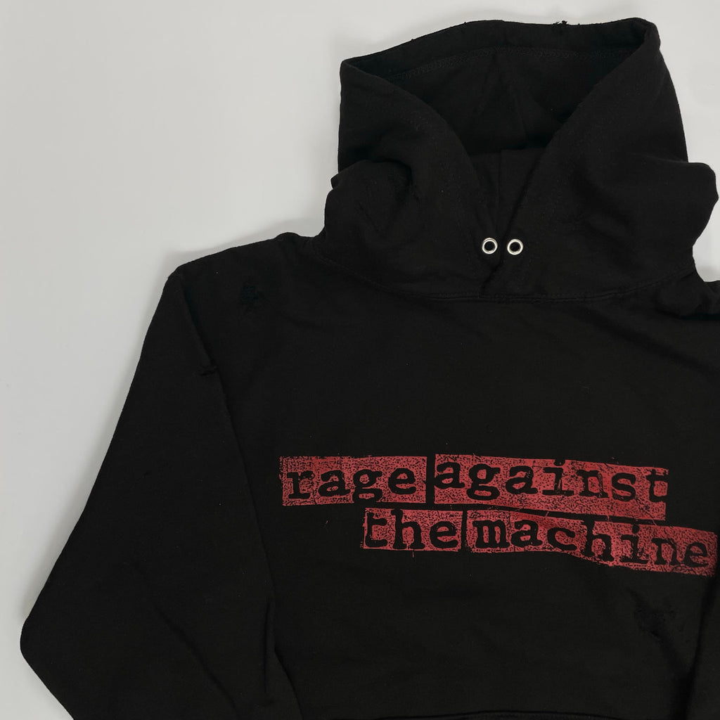 RAGE AGAINST THE MACHINE レイジアゲインストザマシーン / ダメージ加工 オフィシャルパーカー ブラック SIZE：L
