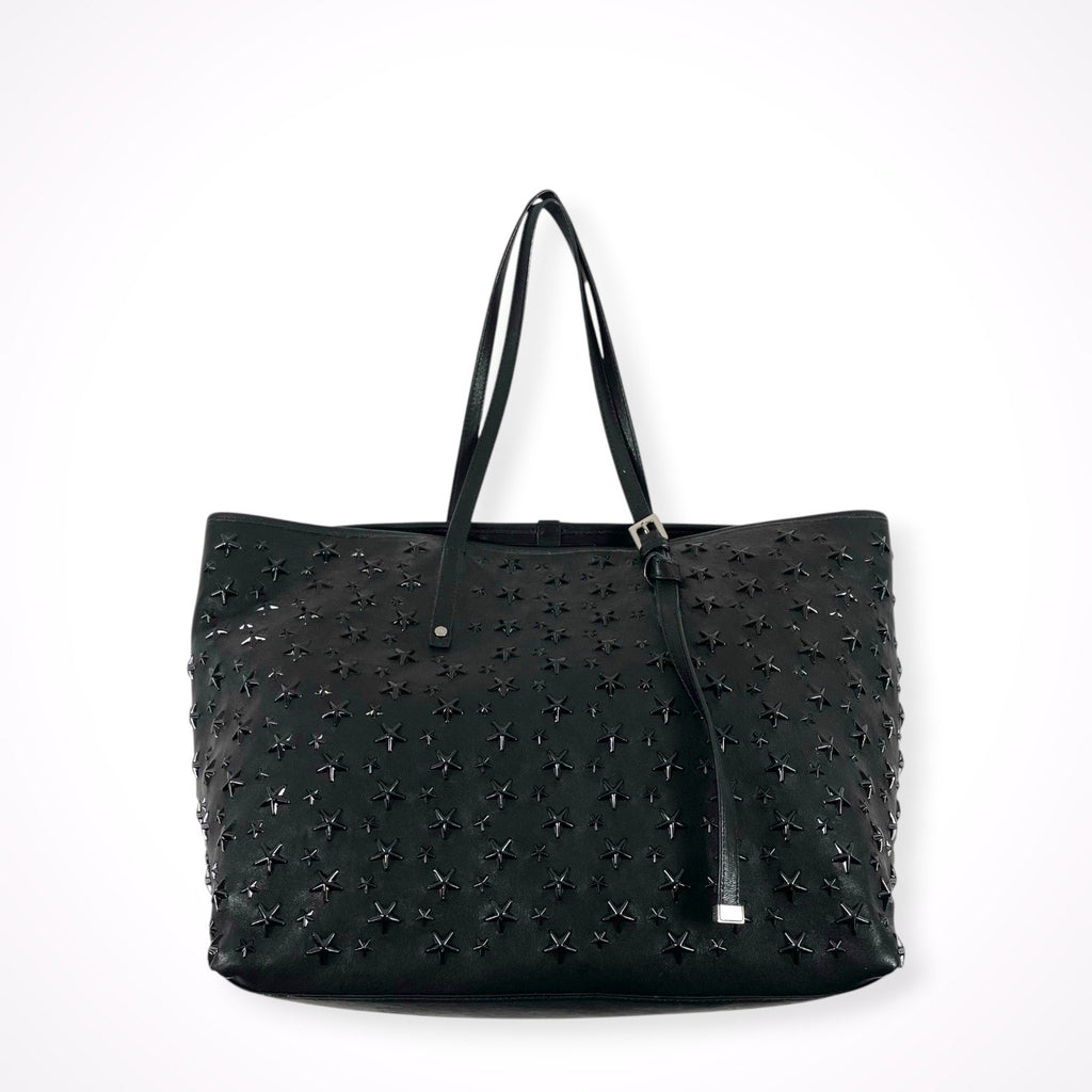 JIMMY CHOO / SASHA/M スタッズトートバッグ ブラック 参考定価：200,000程度