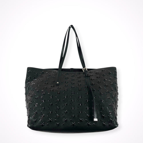 JIMMY CHOO / SASHA/M スタッズトートバッグ ブラック 参考定価：200,000程度