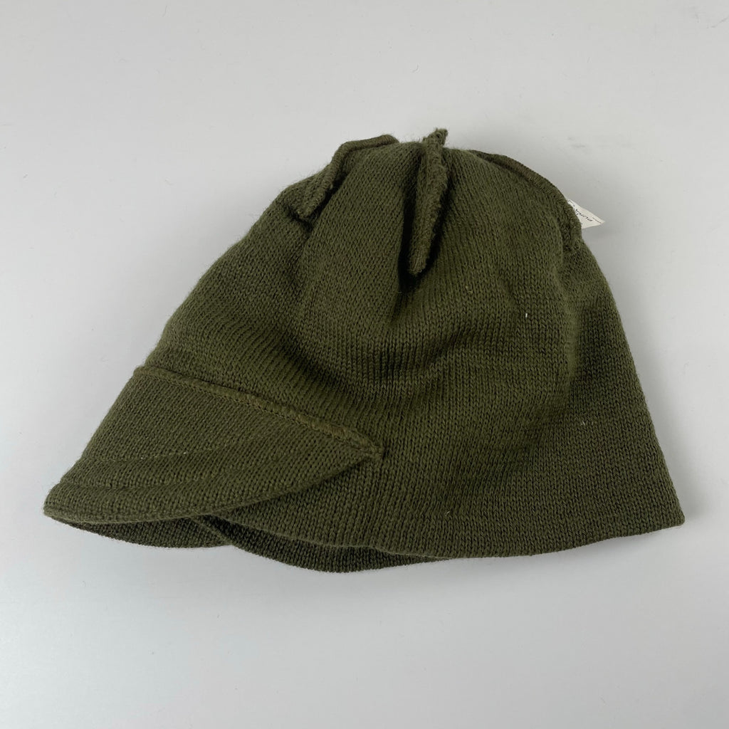 EURO VINTAGE ユーロヴィンテージ / ベルジャンニット帽 ツバ付 オリーブ