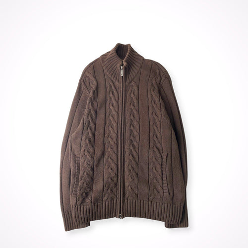 Eddie Bauer / コットン100％ ドライバーズケーブルニット SIZE:M