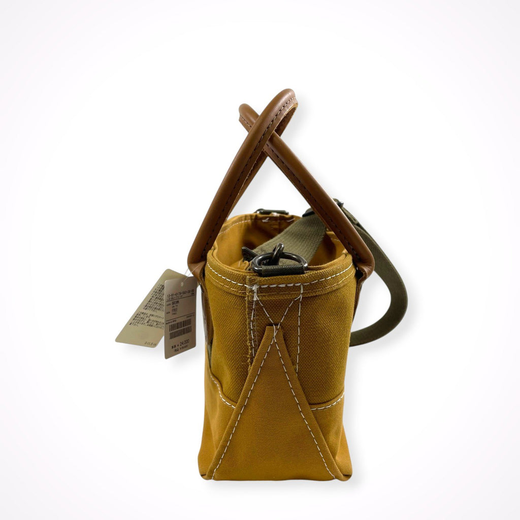 L.L. BEAN × BEAMS BOY / 別注 Deep Bottom Leather Handle Zip Tote Mini 参考定価：24,000+tax