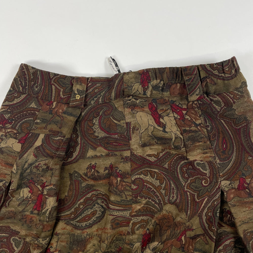 EURO VINTAGE / 乗馬柄 タックスカート Made In Germany SIZE:40