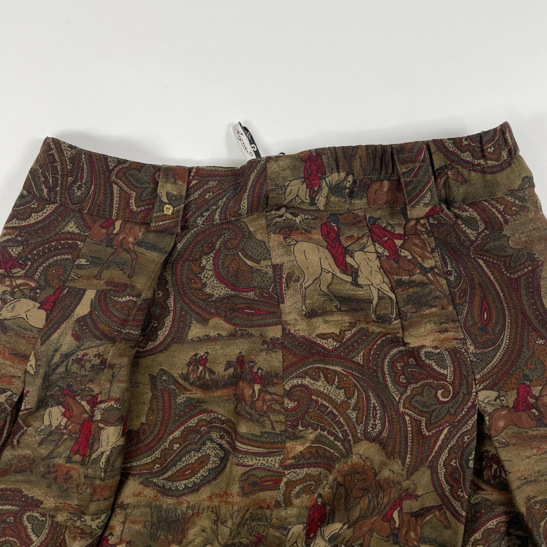 EURO VINTAGE / 乗馬柄 タックスカート Made In Germany SIZE:40