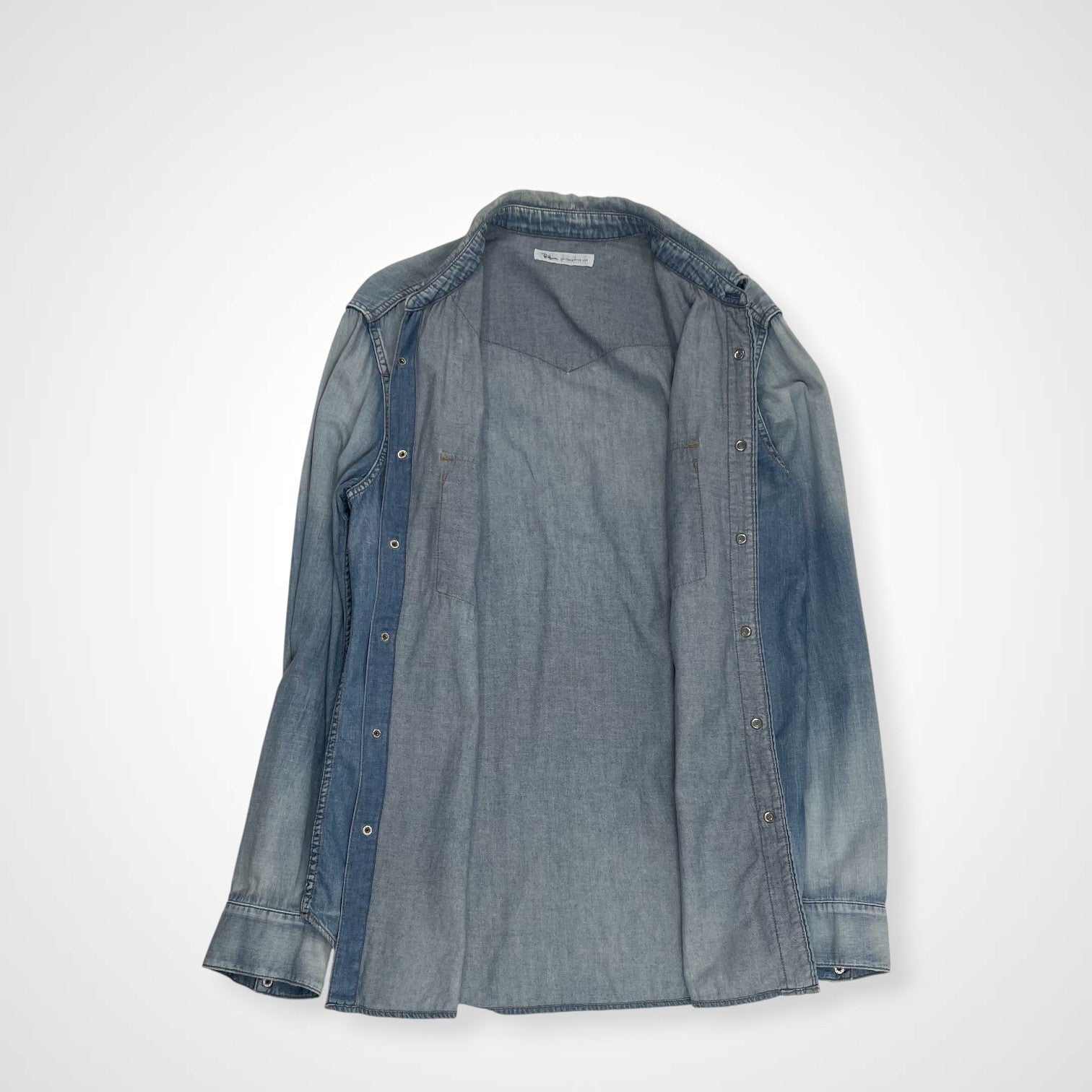 Ron herman ロンハーマン / ヴィンテージ加工 スナップボタンデニムシャツ 参考定価：40,000程度 SIZE:XL