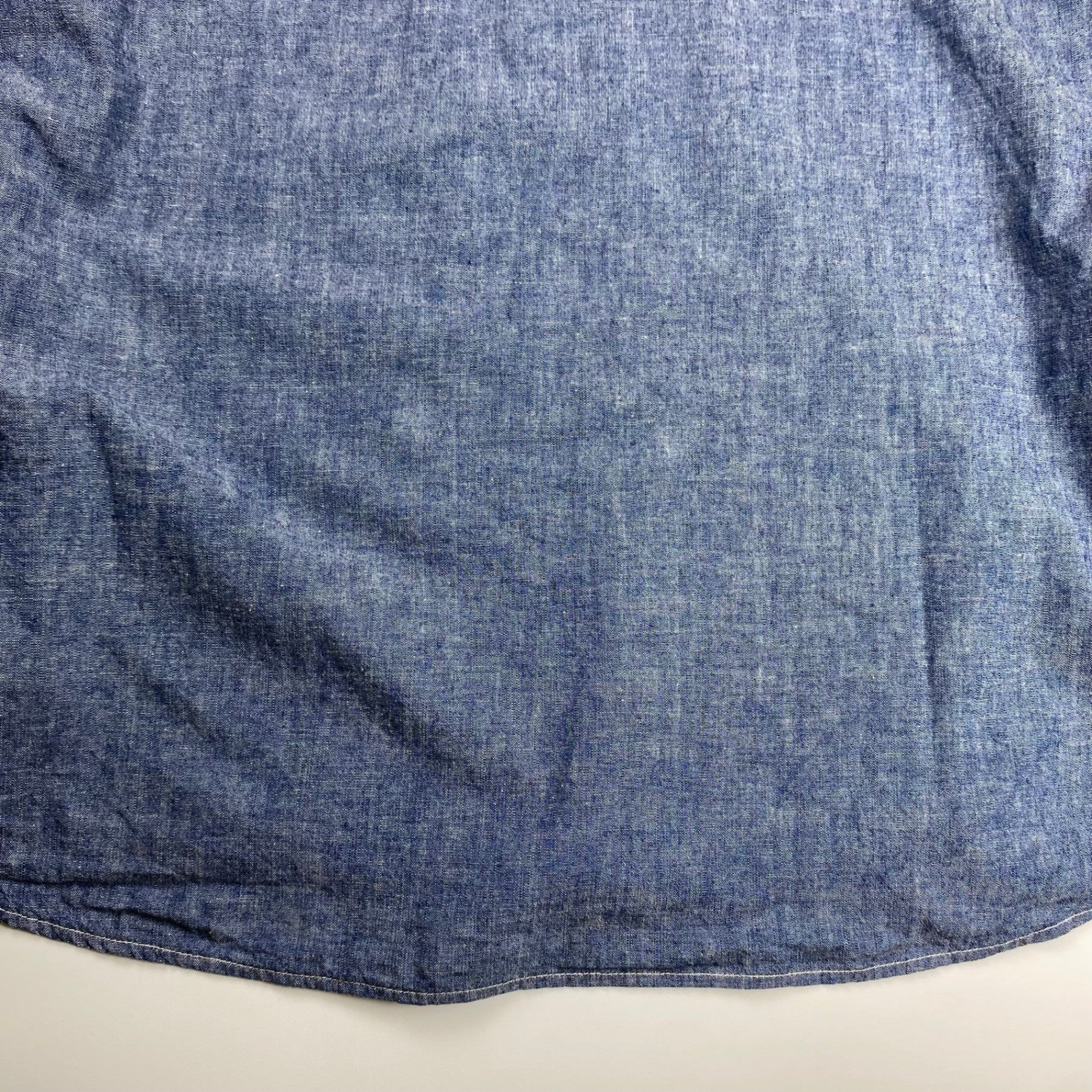 【極美品・タグ付】 POST OʼALLS ポストオーバーオールズ / POST NO.1 SHIRT classic chambray  チンストラップ ギャザー 参考定価：29,000+tax