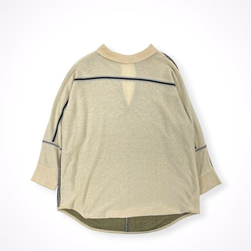 TAN / チェックラインブラウス 参考定価：37,000程度 SIZE:FREE