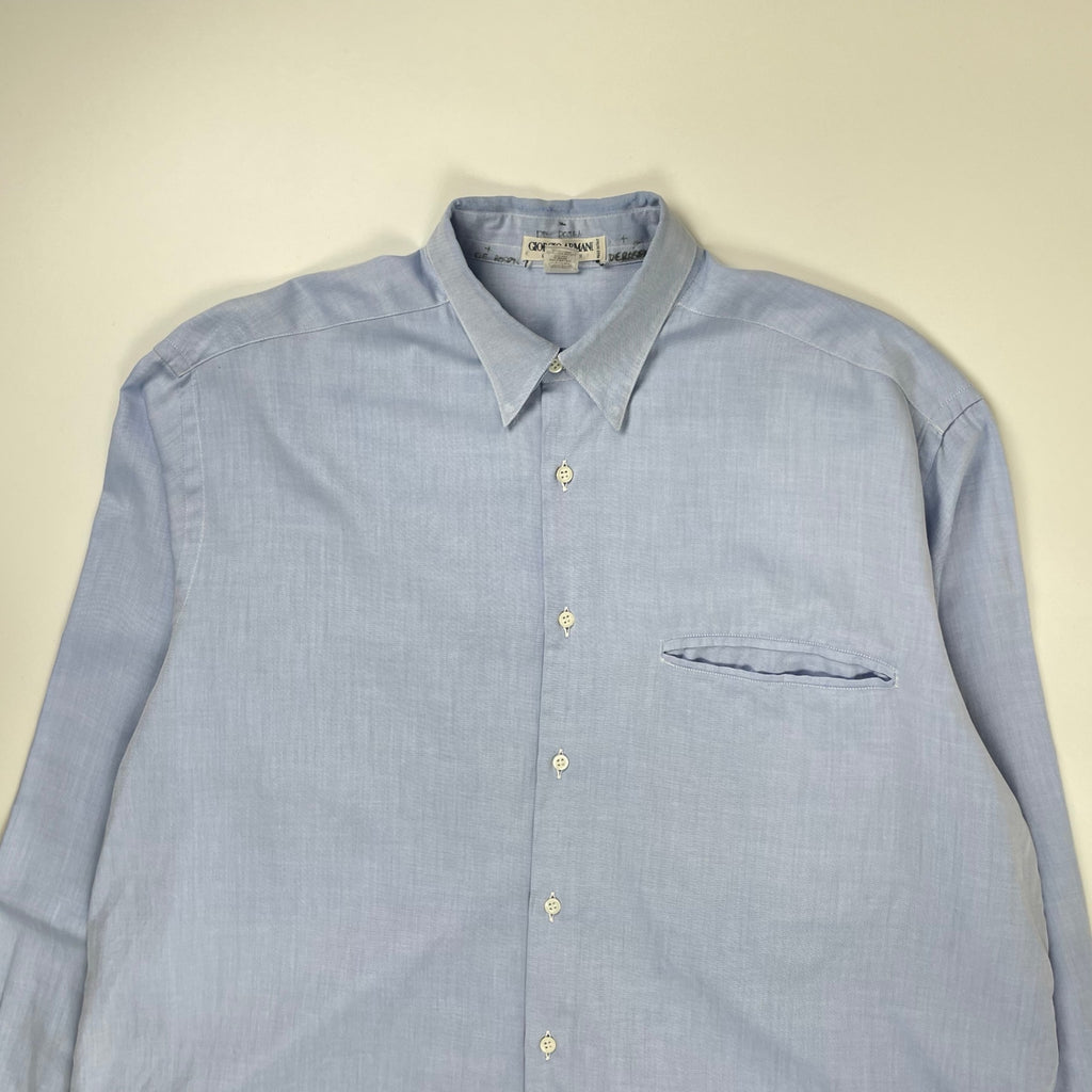 GIORGIO ARMANI LE COLLEZIONI ジョルジオアルマーニ / 80s ヴィンテージソリッドカラーシャツ SIZE：15 1/2