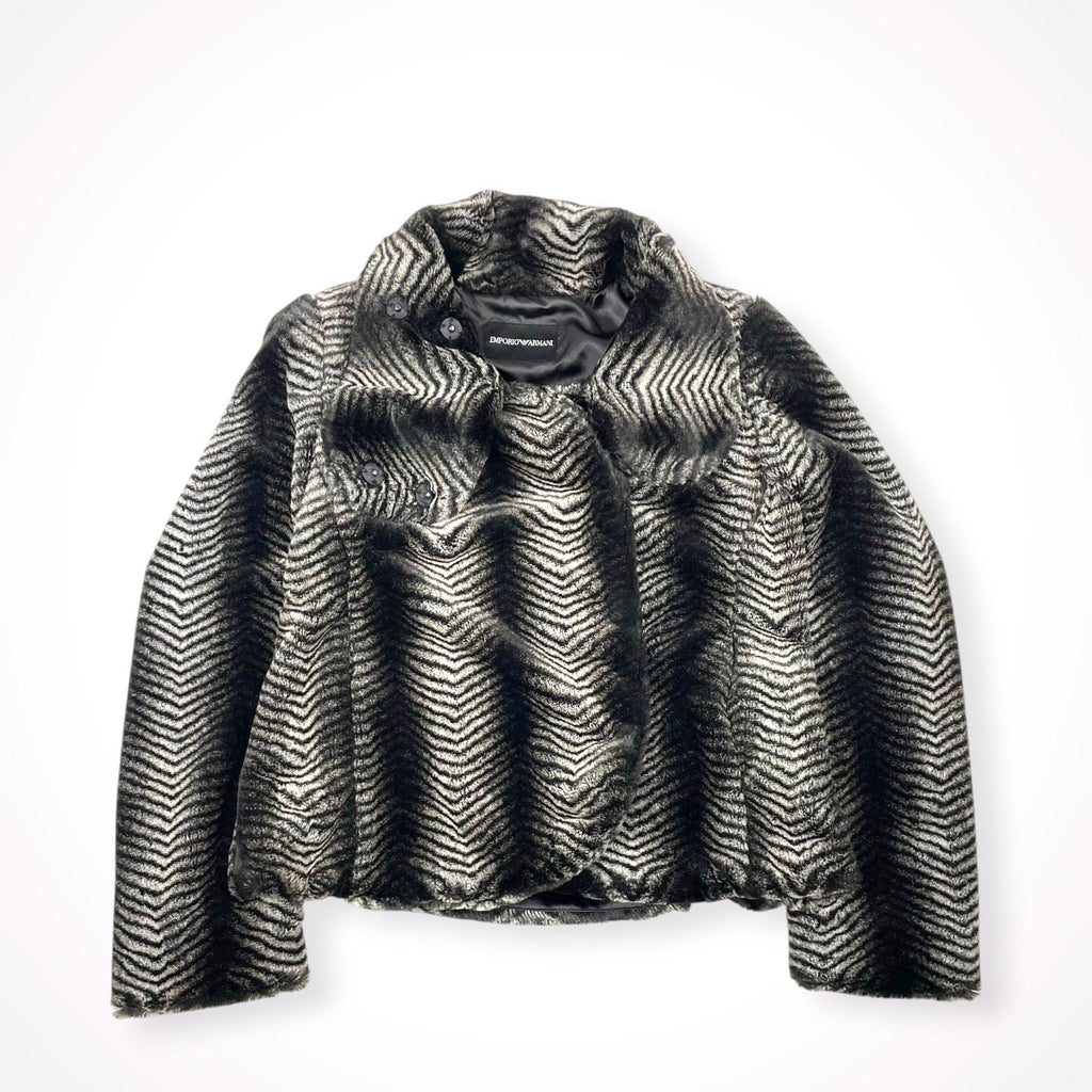 EMPORIO ARMANI / 総柄ベロアジャケット 参考定価：300,000程度 SIZE:42