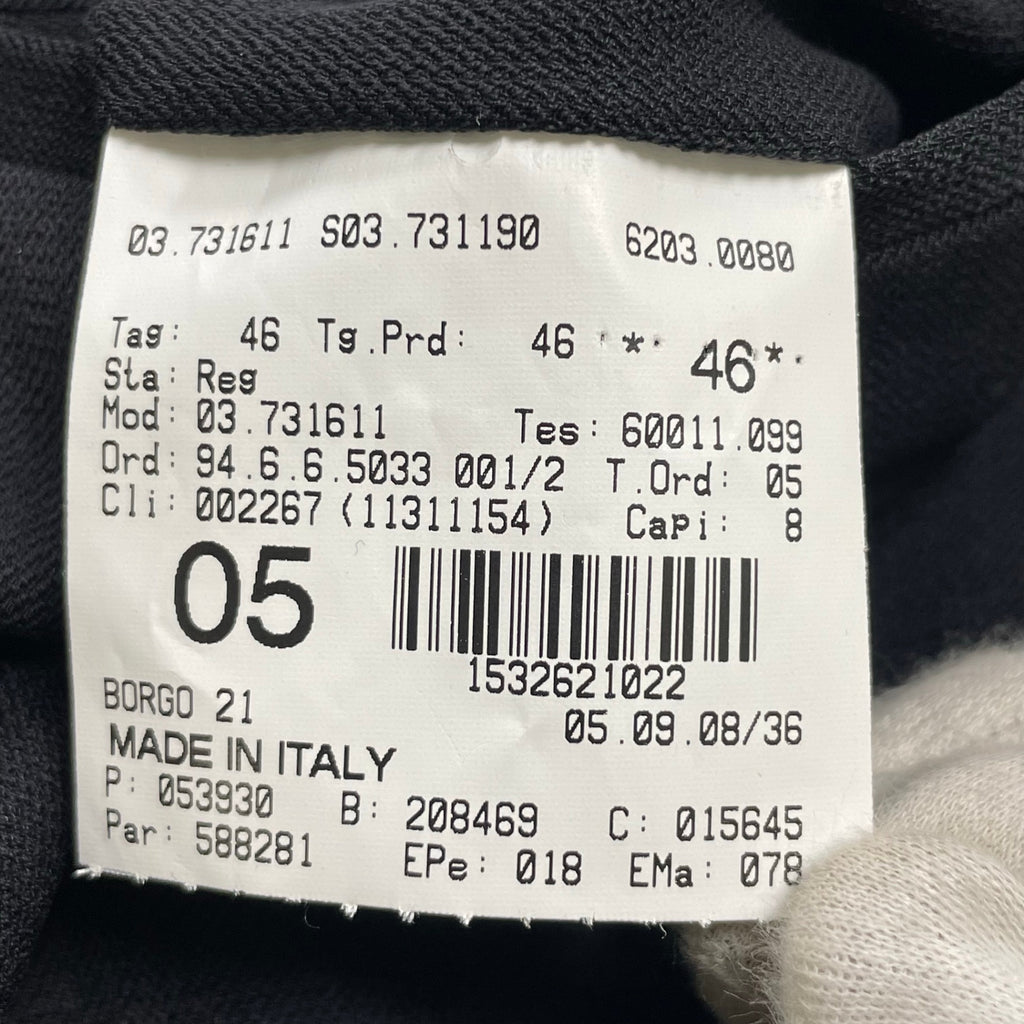 GIORGIO ARMANI ジョルジオ アルマーニ / キュプラMIXスラックス 黒タグ BORGO21製 未使用 SIZE:46