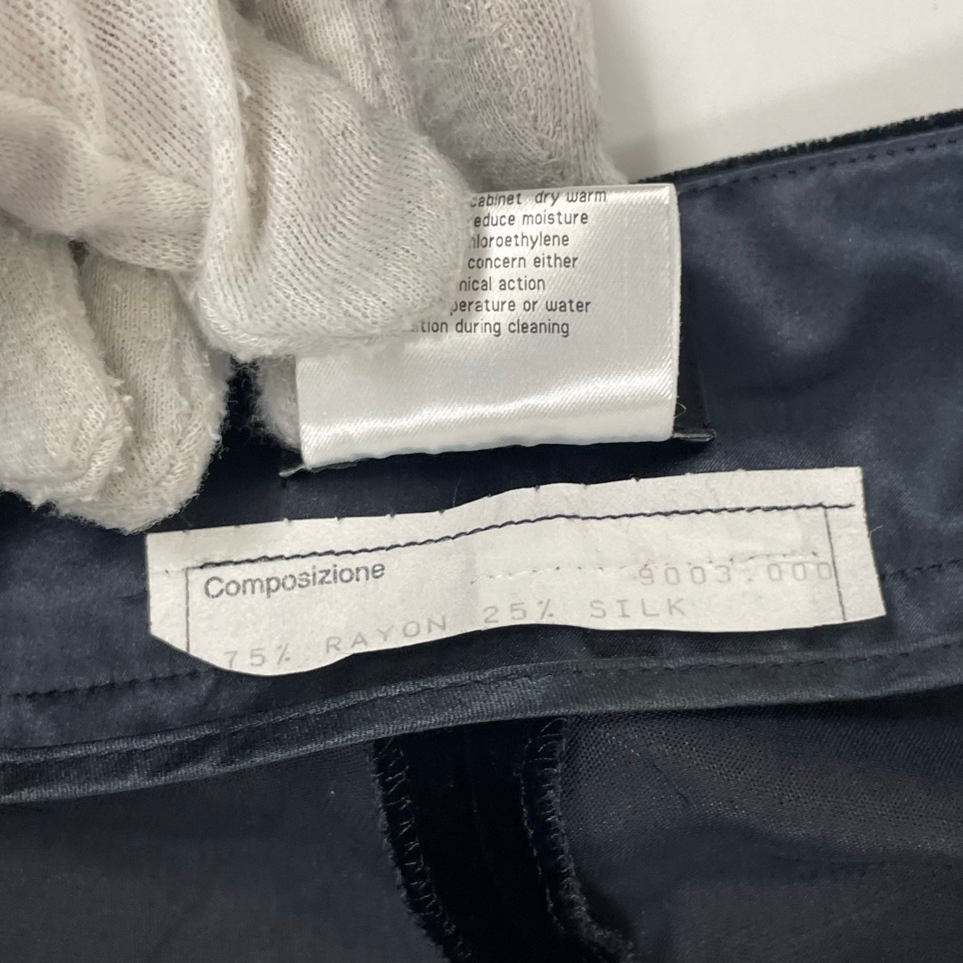 GIORGIO ARMANI / アーカイブ シルクMIXベロアパンツ 参考定価：200,000程度 SIZE:40