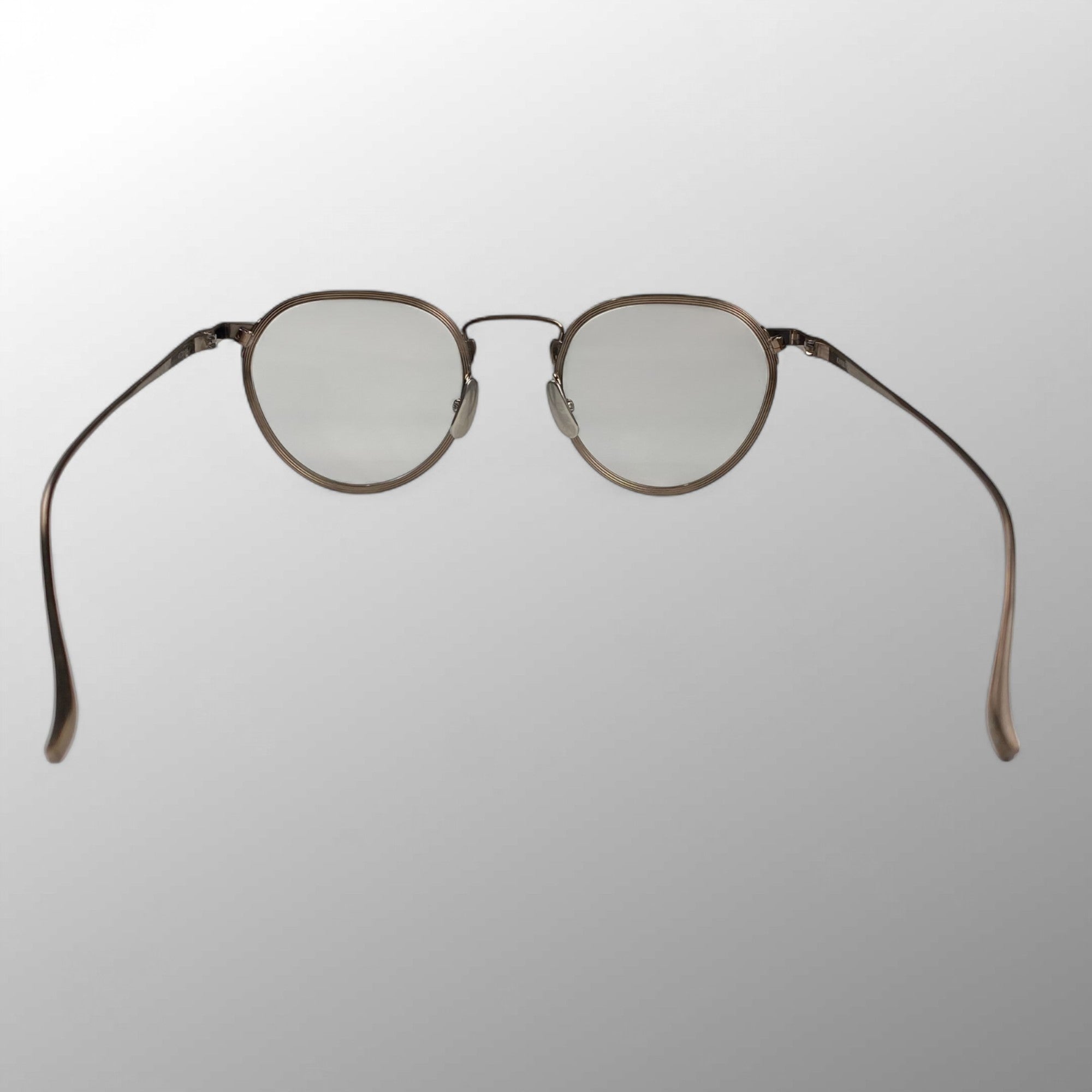 【未使用級】 金子眼鏡 JAPANシリーズ / チタンフレーム ボストン型アイウェア ブロンズカラー 度なしクリアレンズ KJ-62 参考定価：50,000+tax