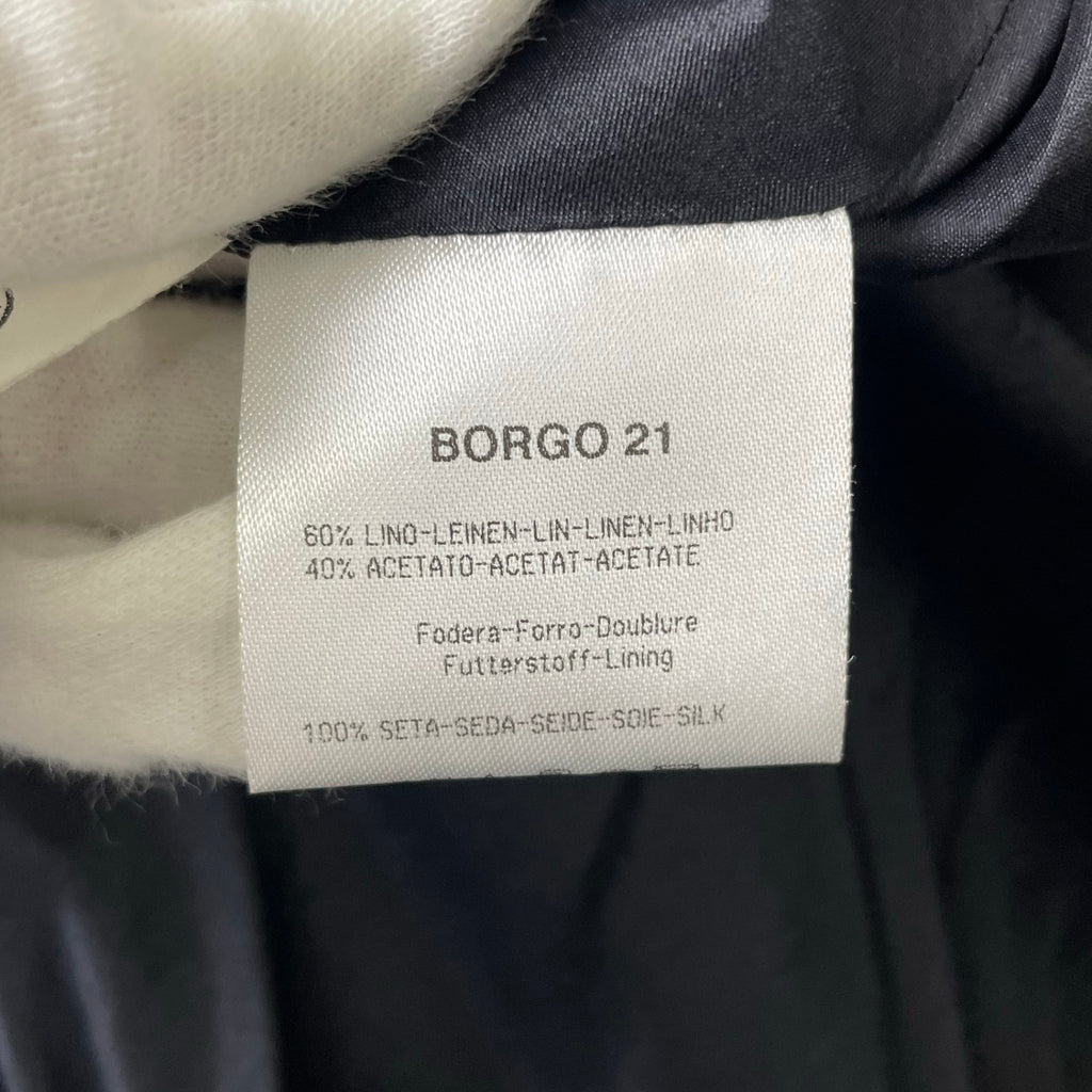 GIORGIO ARMANI / リネンMIXロングジャケット BORGO21 参考定価：350,000程度 SIZE:44