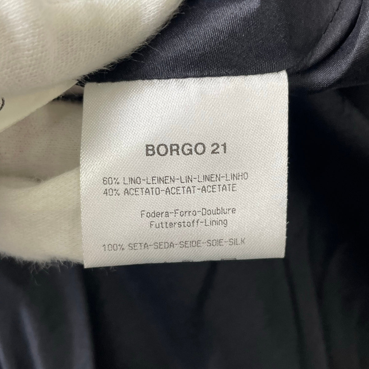 GIORGIO ARMANI / リネンMIXロングジャケット BORGO21 参考定価：350,000程度 SIZE:44