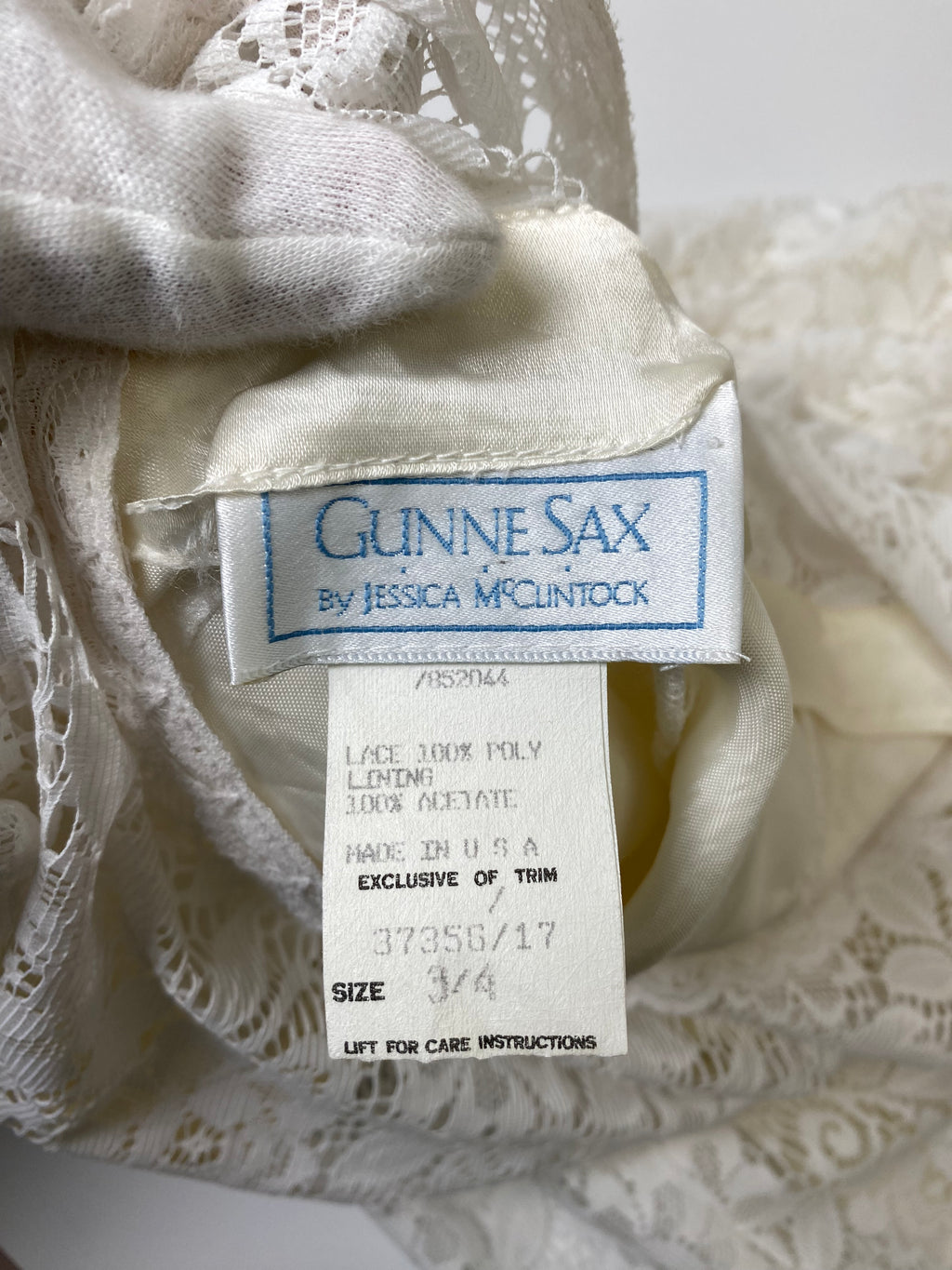 GUNNE SAX ガニーサックス オールレースホワイトドレス ワンピース 80s