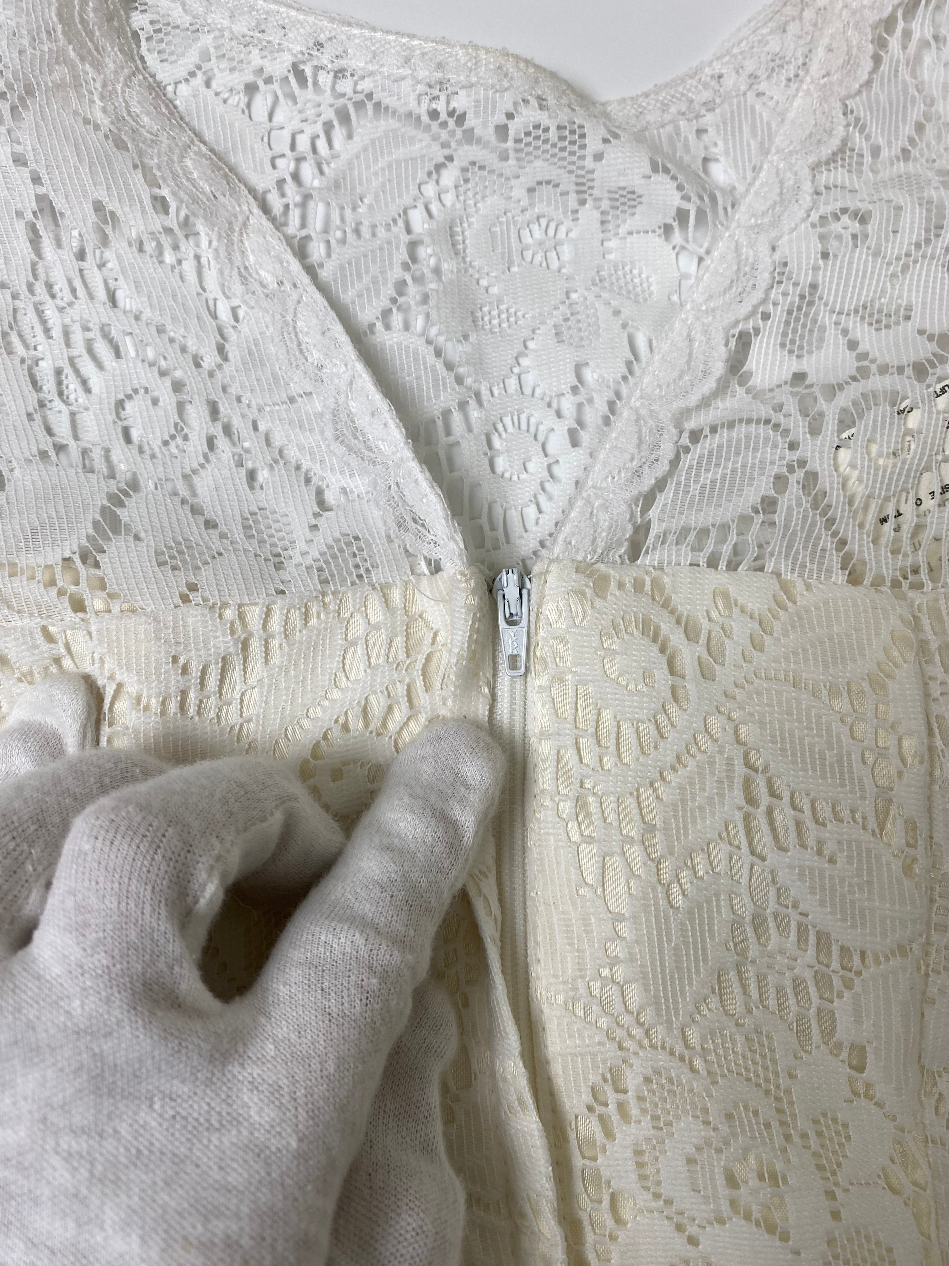 GUNNE SAX ガニーサックス オールレースホワイトドレス ワンピース 80s