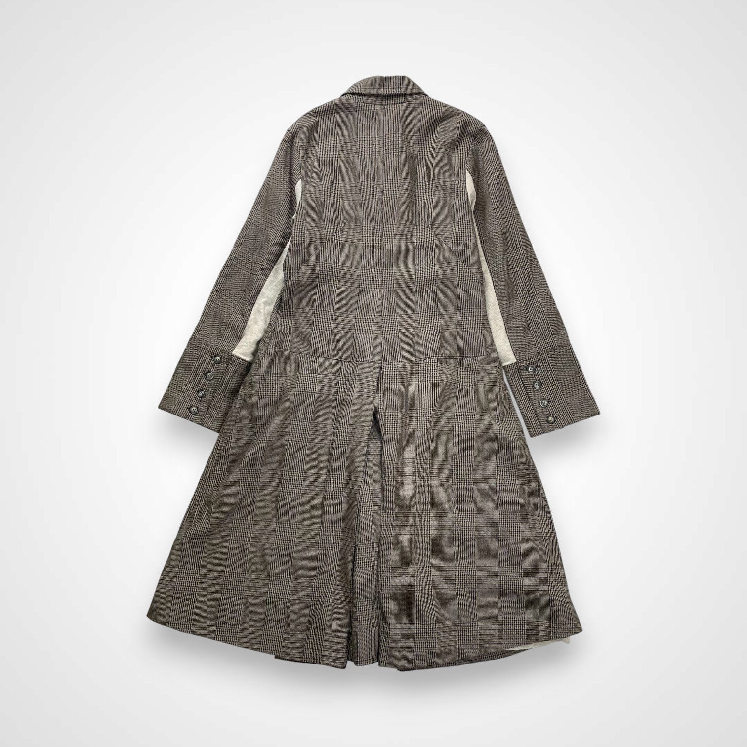 MIRIAM PONSA ミリアム ポンサ / 切替スウェット切替 グレンチェックコート 参考定価：50,000程度 SIZE:34