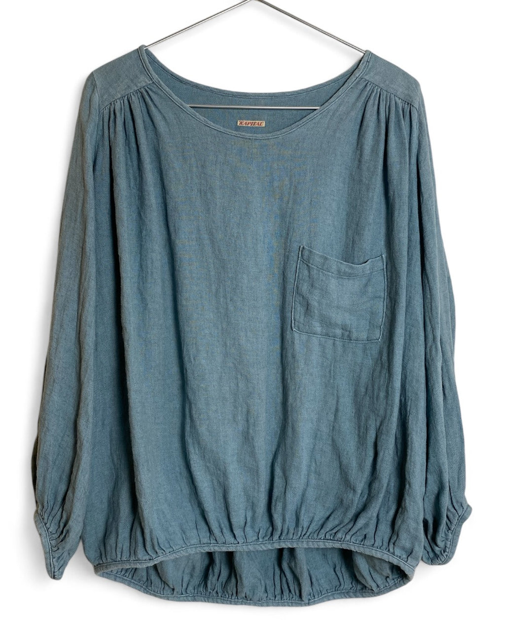 KAPITAL キャピタル レディース マキニョン リネン ギャザー ブラウス
